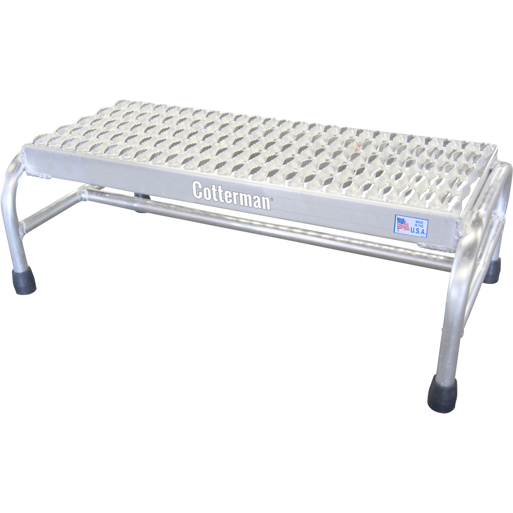 Cotterman Aluminum Step Stand, 500-Lb. Capacity, 10in.H, Model# 1801N3232A3E12B1P6